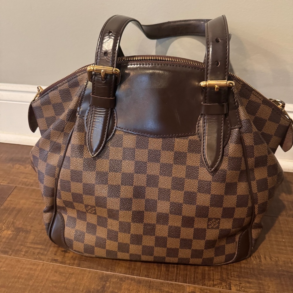 LOUIS VUITTON Damier Ebène Canvas Verona MM Large Bag